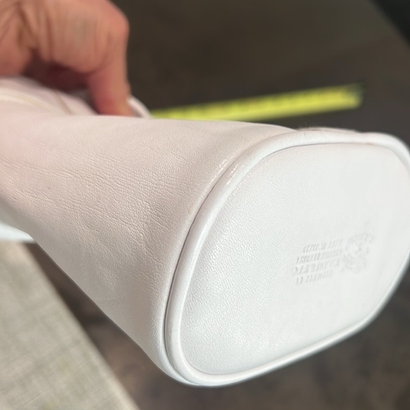 Il Bisonte White Leather Vanity Handbag - Picture 9 of 10